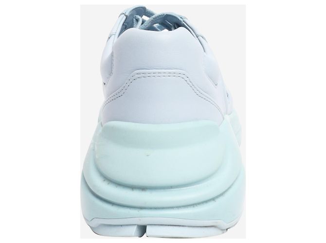 Gucci Blaue Rhyton-Ledertrainer - Größe EU 38,5 - Ansicht 3