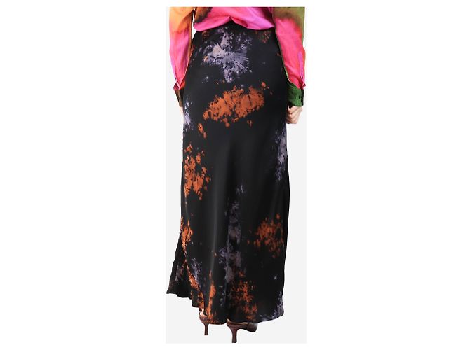 Autre Marque Falda maxi abstracta Ducifer negra - talla UK 8 Negro - vista 3