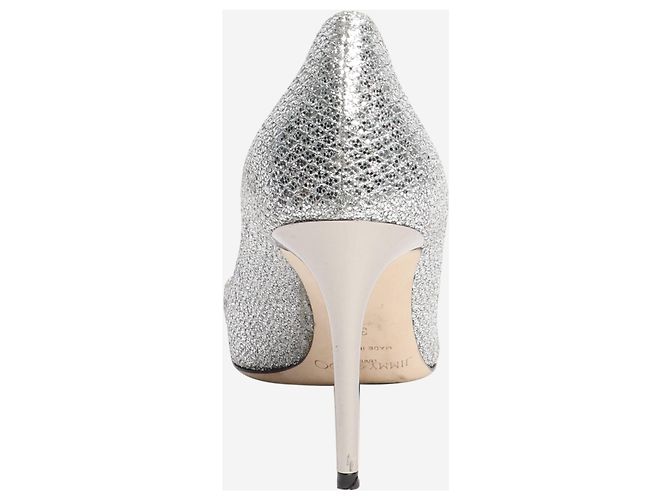 Jimmy Choo Silberne glitzernde Absätze - Größe EU 36 (UK 3) - Ansicht 3