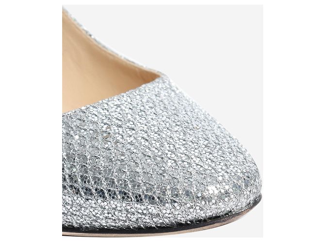Jimmy Choo Silberne glitzernde Absätze - Größe EU 36 (UK 3) - Ansicht 4