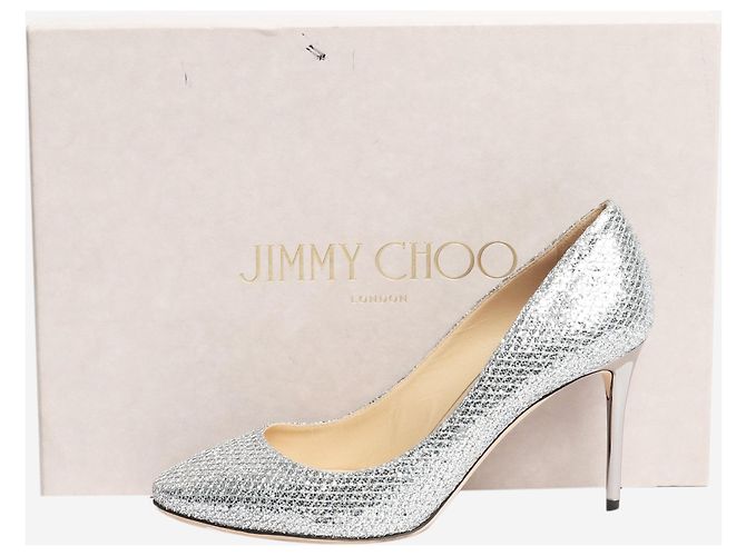 Jimmy Choo Silberne glitzernde Absätze - Größe EU 36 (UK 3) - Ansicht 5