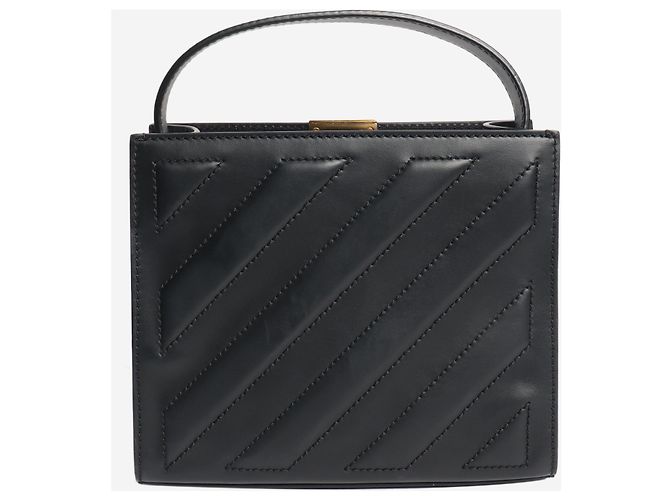 Off White Borsa Tote Cross 24 nera Nero - vista 3