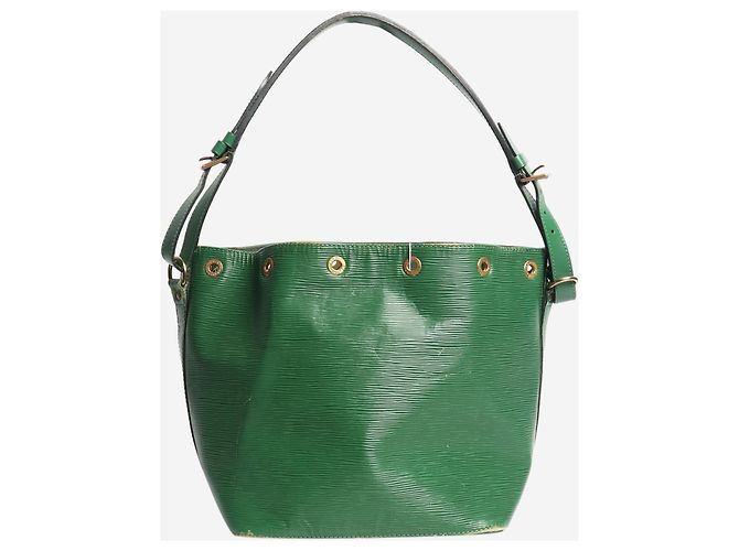 Louis Vuitton Borsa a secchiello Noe verde in pelle Epi - vista 3