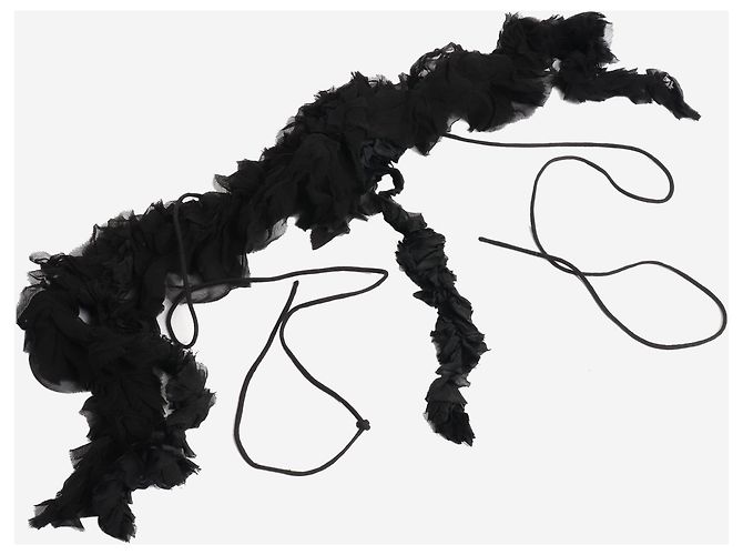 Schwarzer Rüschenausschnitt Dries Van Noten - Ansicht 2