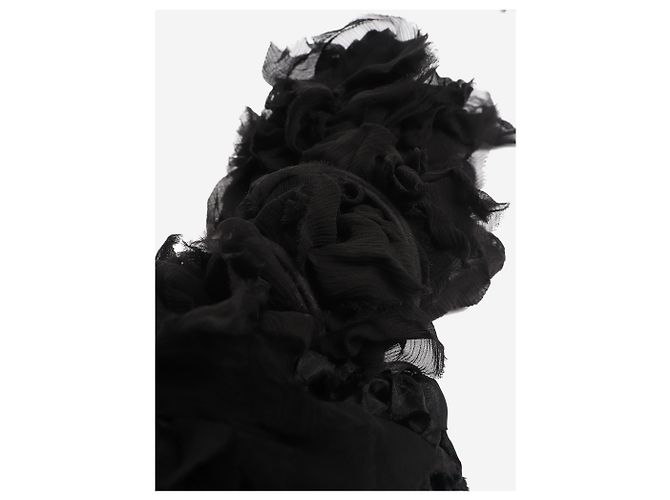 Schwarzer Rüschenausschnitt Dries Van Noten - Ansicht 3