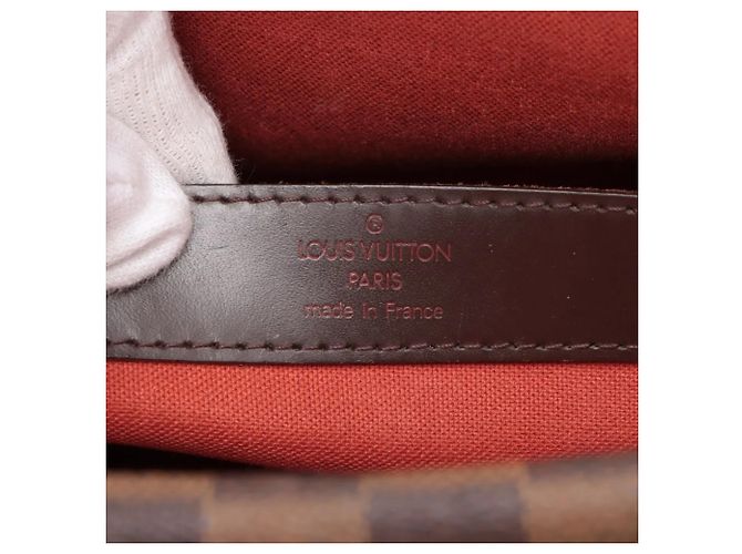 Borsa a tracolla in pelle Damier Naviglio di Louis Vuitton Marrone - vista 10