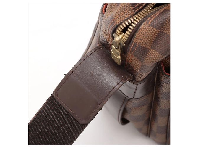 Borsa a tracolla in pelle Damier Naviglio di Louis Vuitton Marrone - vista 12