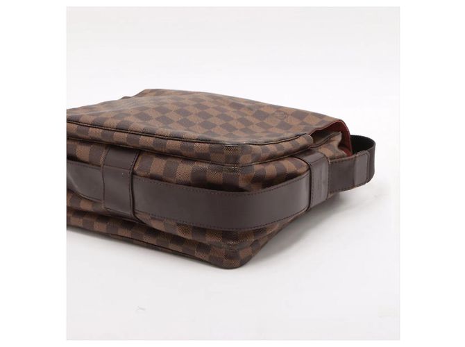 Borsa a tracolla in pelle Damier Naviglio di Louis Vuitton Marrone - vista 3