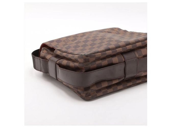 Borsa a tracolla in pelle Damier Naviglio di Louis Vuitton Marrone - vista 4