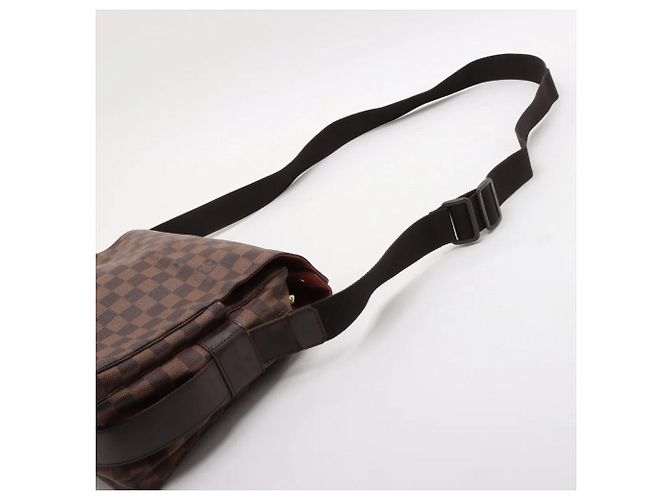 Borsa a tracolla in pelle Damier Naviglio di Louis Vuitton Marrone - vista 5