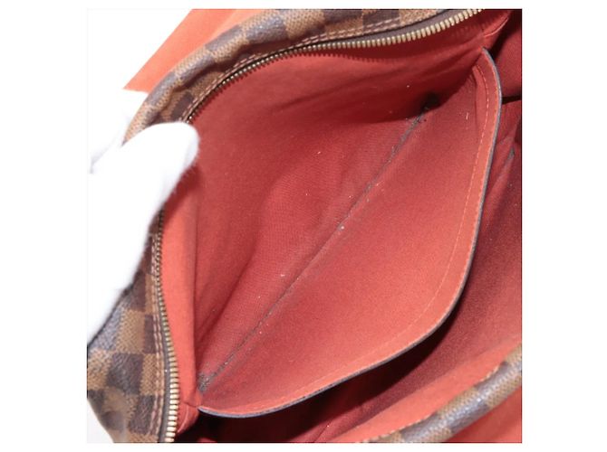 Borsa a tracolla in pelle Damier Naviglio di Louis Vuitton Marrone - vista 7