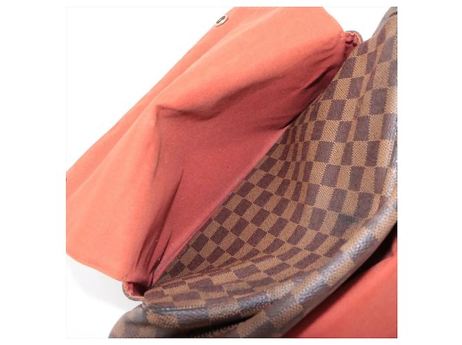Borsa a tracolla in pelle Damier Naviglio di Louis Vuitton Marrone - vista 8