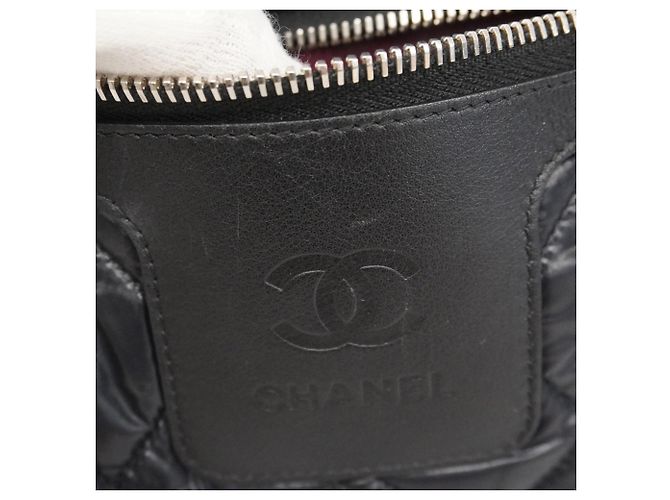Chanel Cambon Nylon Rucksack Schwarz - Ansicht 10