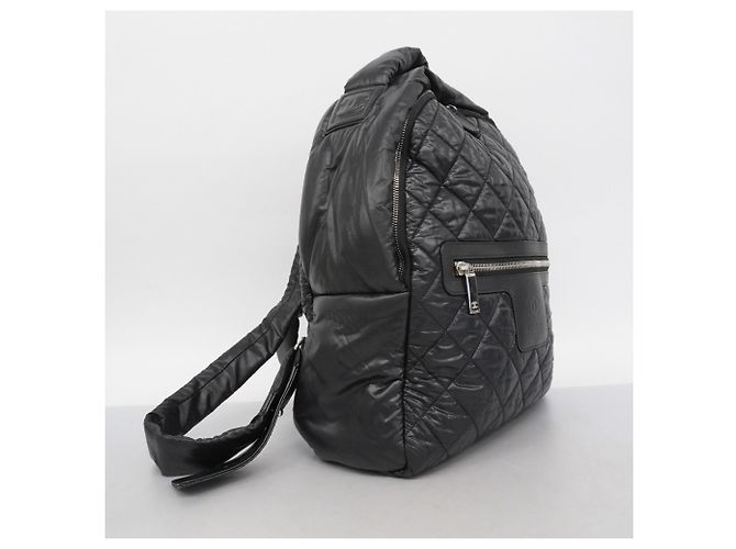 Chanel Cambon Nylon Rucksack Schwarz - Ansicht 2