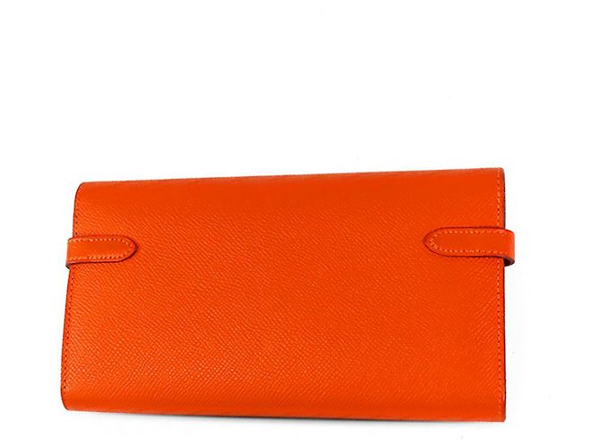 Cartera Longa Kelly Epsom Naranja Hermès - vista 2