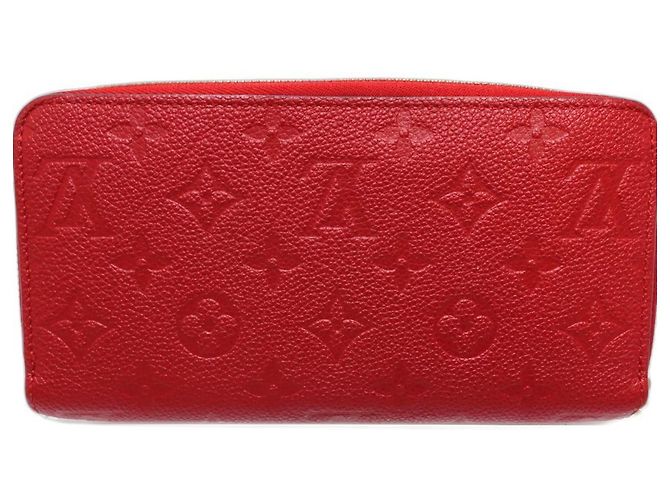 Louis Vuitton Monogram Empreinte Long Wallet Red - view 3
