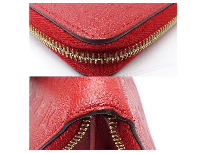 Louis Vuitton Monogram Empreinte Long Wallet Red - view 5