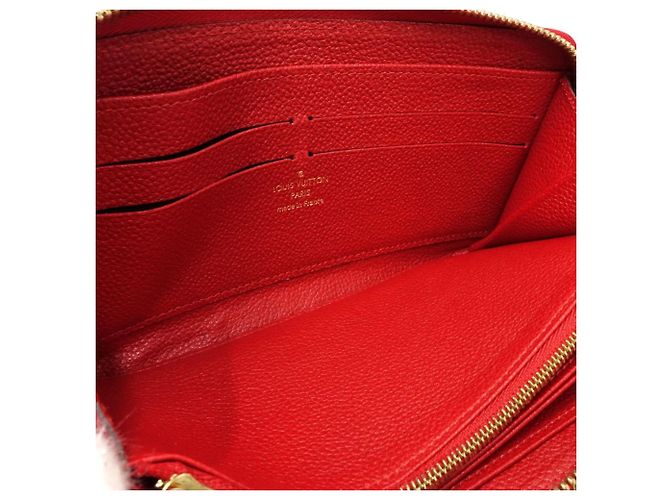 Louis Vuitton Monogram Empreinte Long Wallet Red - view 6