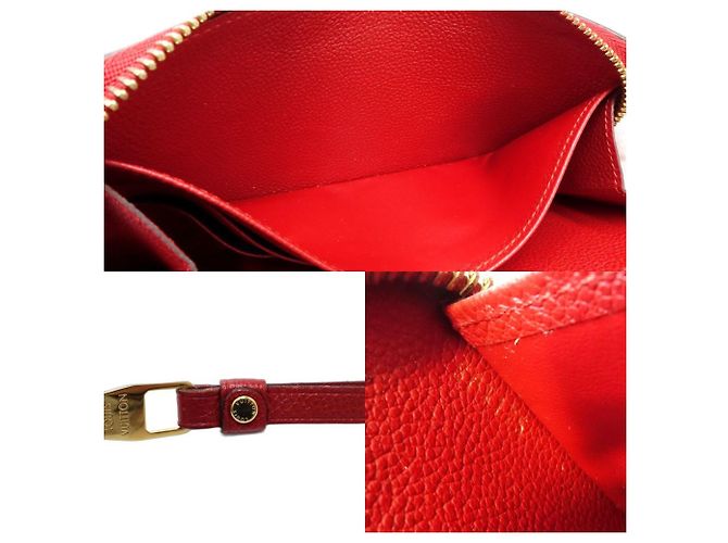 Louis Vuitton Monogram Empreinte Long Wallet Red - view 9