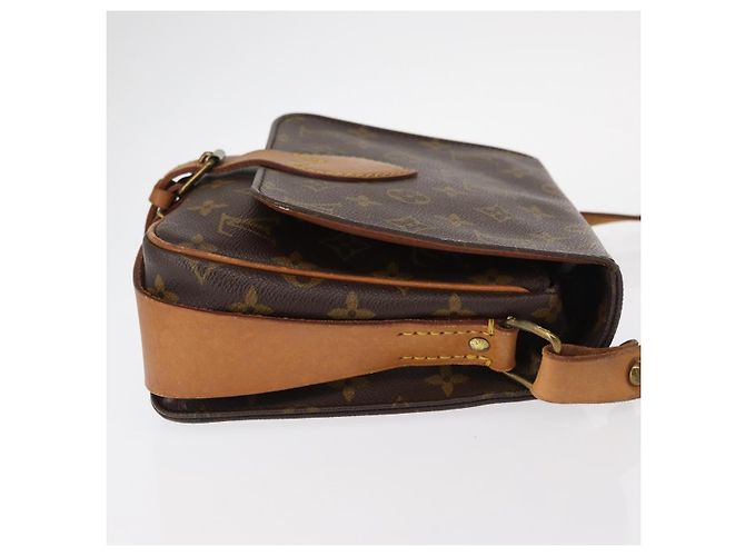 Borsa Cartouchiere Louis Vuitton Monogram Canvas MM Marrone - vista 3