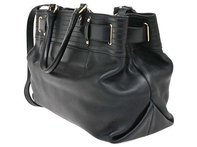 Salvatore Ferragamo Gancini Tote aus Leder Schwarz - Ansicht 4