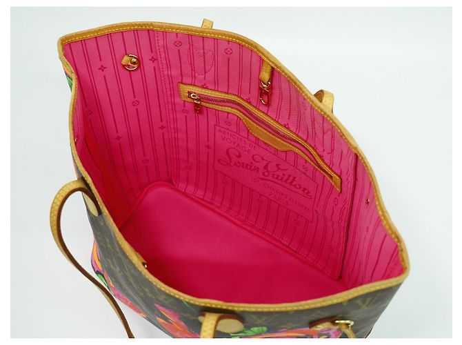 Neverfull Tote von Louis Vuitton Limited Edition Monogram Roses MM Braun - Ansicht 4