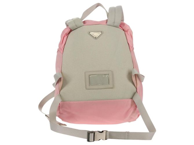 Prada Double Buckle Backpack Tessuto Small Pink - view 2