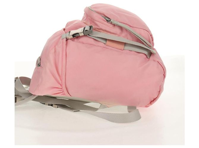Prada Double Buckle Backpack Tessuto Small Pink - view 3