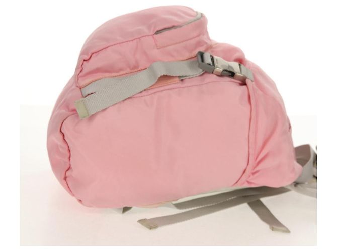 Prada Double Buckle Backpack Tessuto Small Pink - view 4