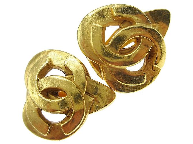 Chanel Vintage CC Heart Clip-On Metal Small D'oro - vista 6