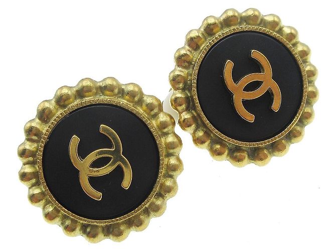 Chanel CC Round Metal Nero - vista 5