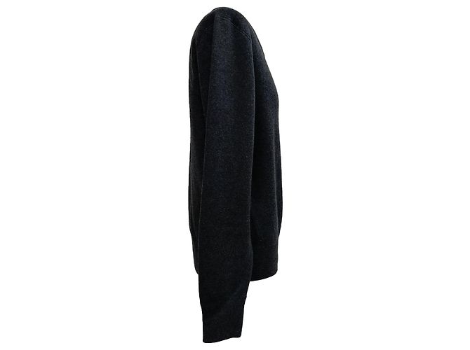 Autre Marque Mr. P. Strickjacke mit Reißverschluss aus grauem Kaschmir - Ansicht 2