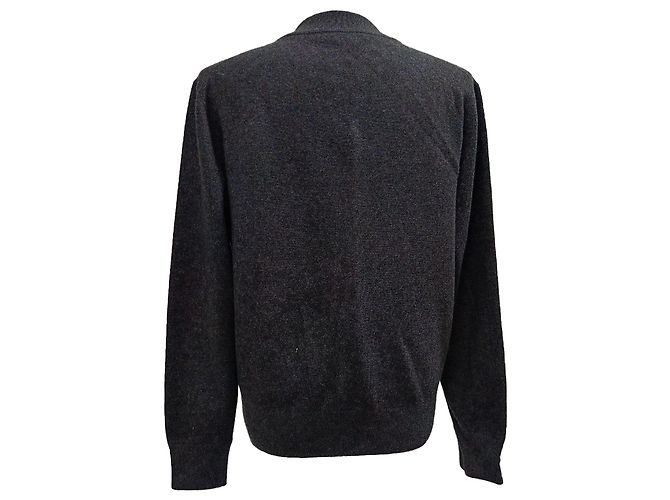 Autre Marque Mr. P. Strickjacke mit Reißverschluss aus grauem Kaschmir - Ansicht 3