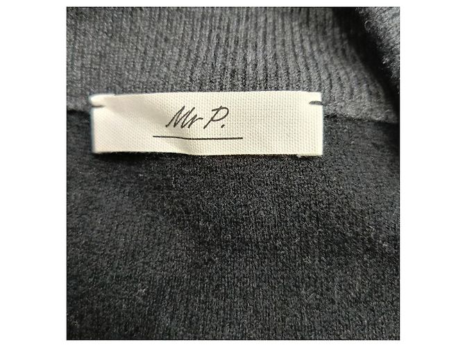Autre Marque Mr. P. Strickjacke mit Reißverschluss aus grauem Kaschmir - Ansicht 5