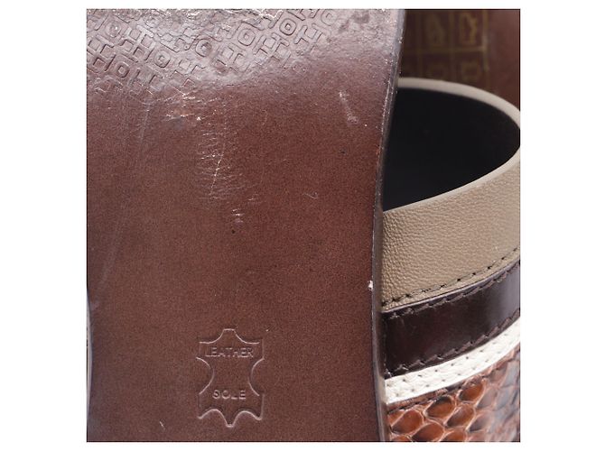 Sandali Tory Burch Edina 100 in pelle marrone - vista 8