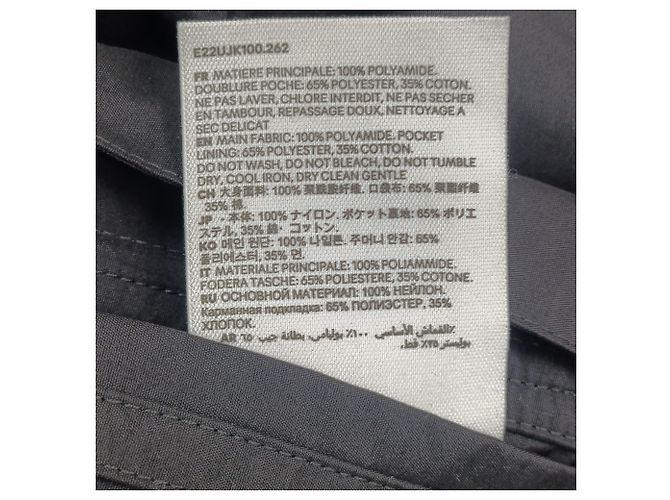 Giacca impermeabile con cappuccio in poliamide nera con logo ricamato Ami Nero - vista 2