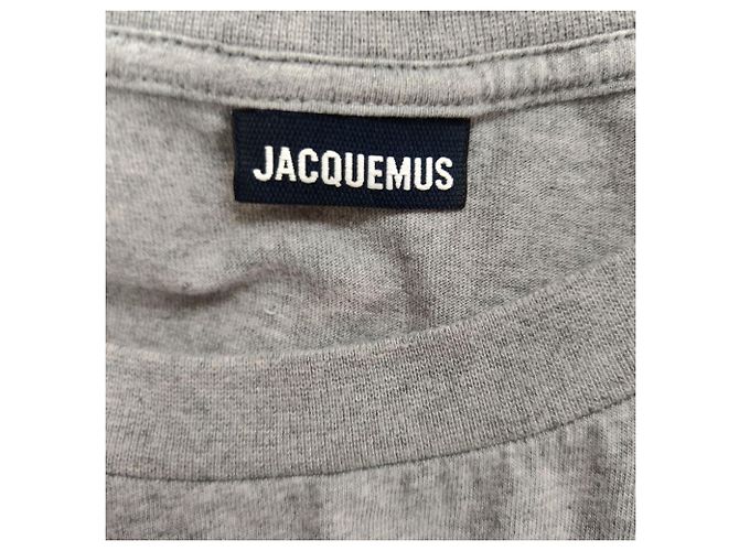 Camiseta de algodón gris con estampado del logo Jacquemus - vista 5