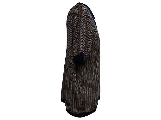 Autre Marque Polo in cotone beige e blu navy a maniche corte Mr. P. - vista 2