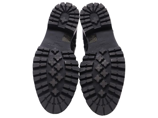 Stivali da combattimento decorati Jimmy Choo Cruz in pelle nera Nero - vista 7