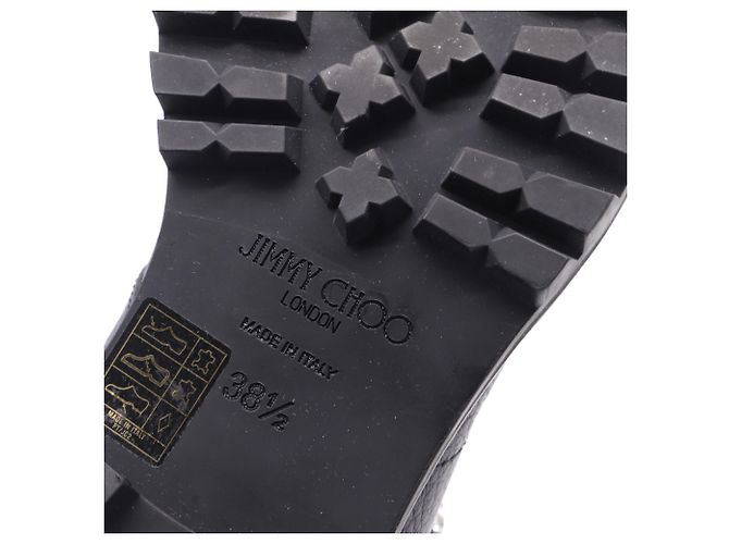 Stivali da combattimento decorati Jimmy Choo Cruz in pelle nera Nero - vista 8