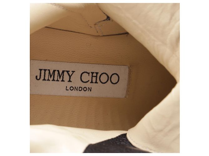 Stivali da combattimento decorati Jimmy Choo Cruz in pelle nera Nero - vista 9