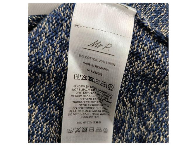 Autre Marque Camisa Polo de Manga Corta de Punto Mr. P. en Algodón Azul Marino - vista 4