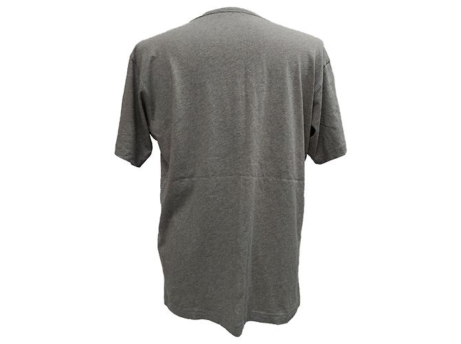 Camiseta de cuello redondo Face-Patch en algodón gris de Acne Studios - vista 4
