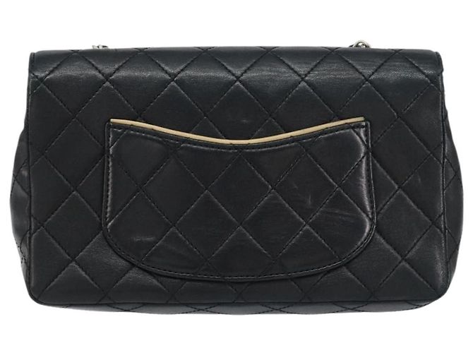 Chanel Vintage Quadrat CC Umhängetasche aus gestepptem Lammleder Medium Beige - Ansicht 2
