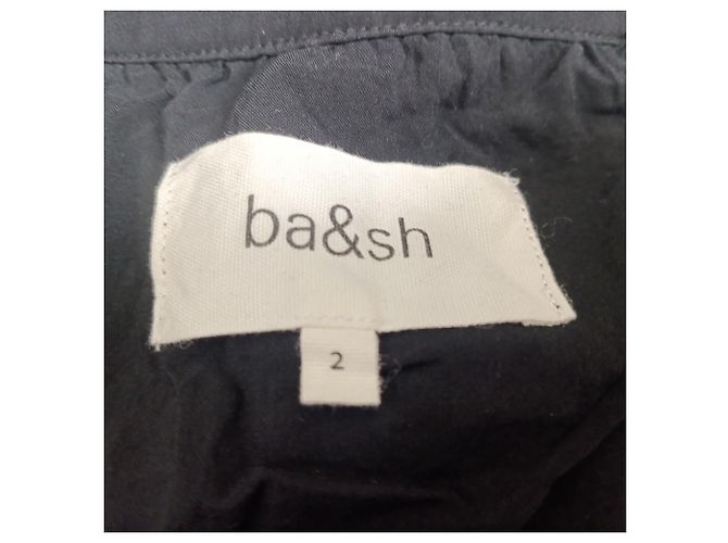 Ba&Sh Ulla V-Ausschnitt Midi-Kleid aus schwarzer Viskose - Ansicht 5