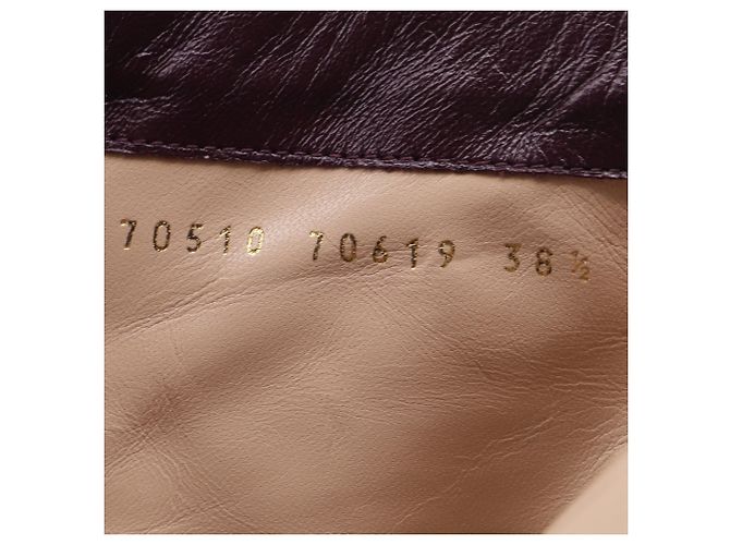 Botines de tacón bloque Margaux en terciopelo burdeos de Gianvito Rossi Roja - vista 9