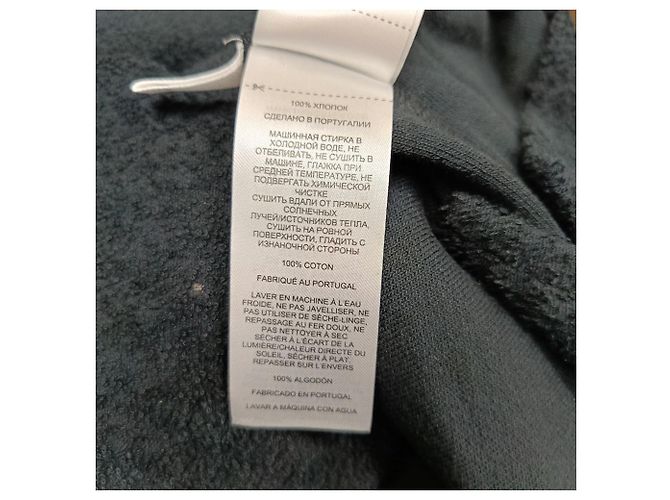 Autre Marque Mr. P. Button-Down Fleece-Hemd aus schwarzer Baumwolle - Ansicht 5