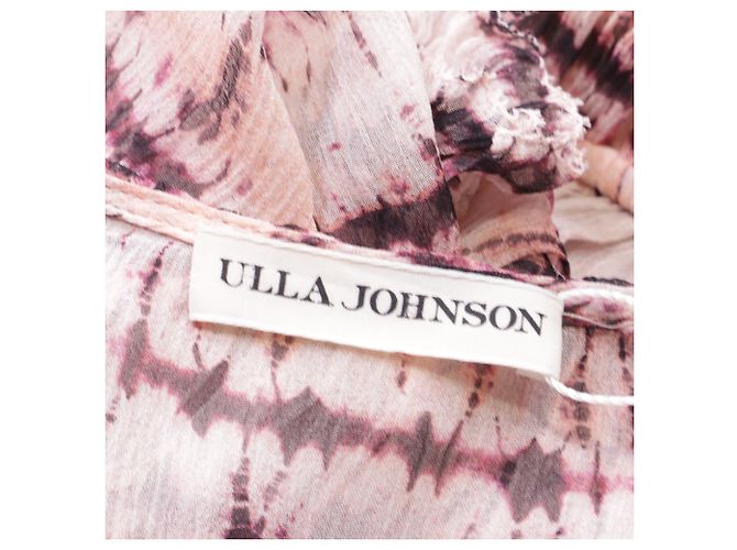 Vestido Midi V-Neck Elodie en Seda Rosa de Ulla Johnson - vista 5
