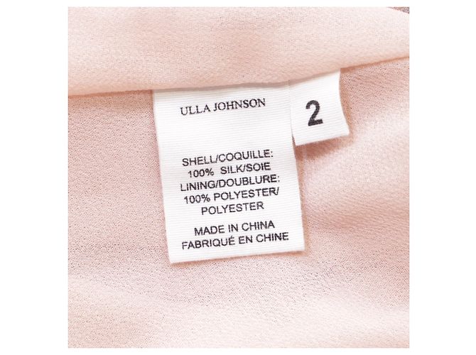 Vestido Midi V-Neck Elodie en Seda Rosa de Ulla Johnson - vista 6