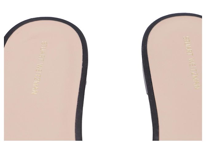 Infradito in pelle nera decorate con cristalli Stuart Weitzman Nero - vista 7